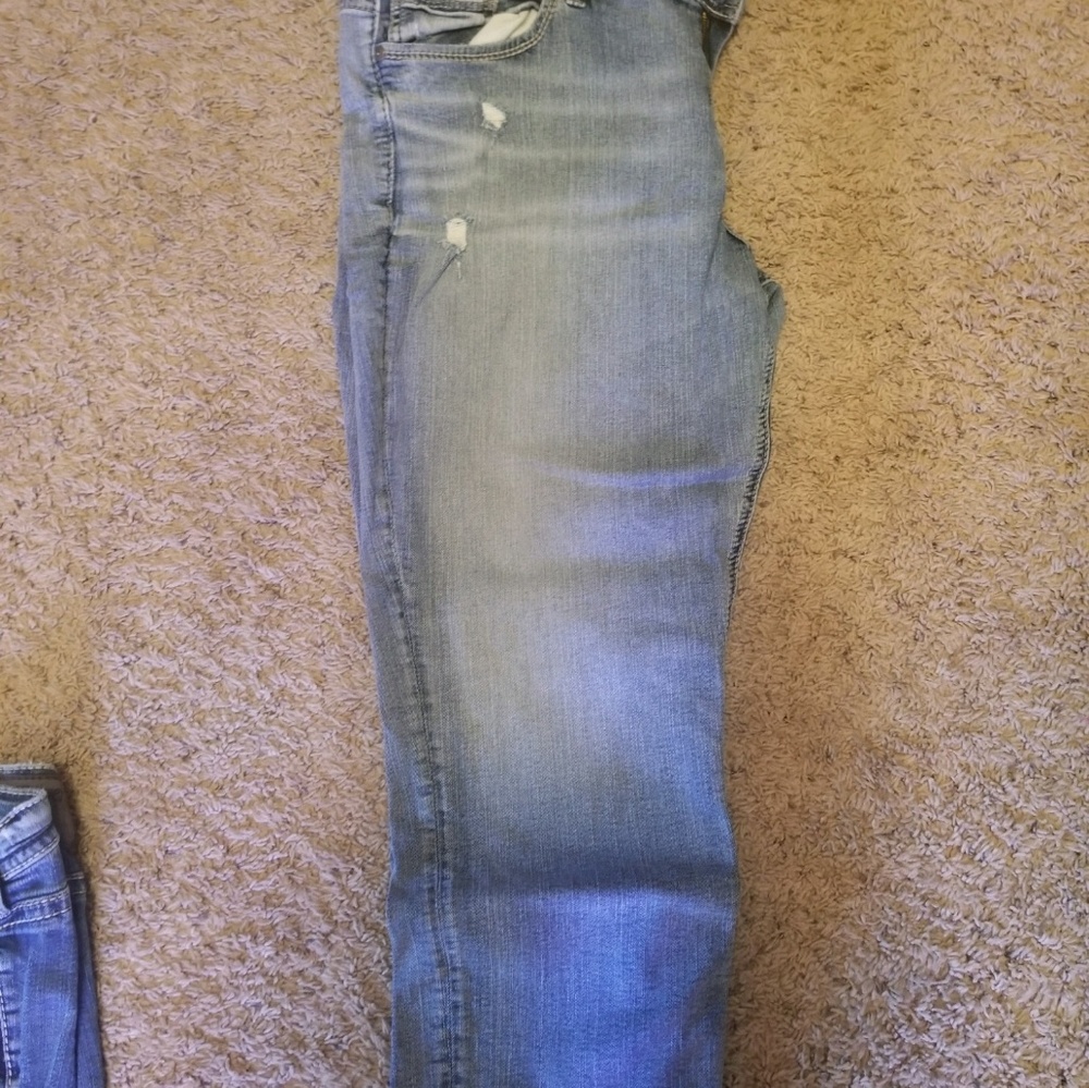 Silver Jean Capris